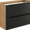 Szafka pod Umywalkę 90 cm Wisząca FRONT 3D! OCEAN BLACK