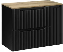 Szafka pod Umywalkę 80 cm z blatem RYFLE NOVA BLACK