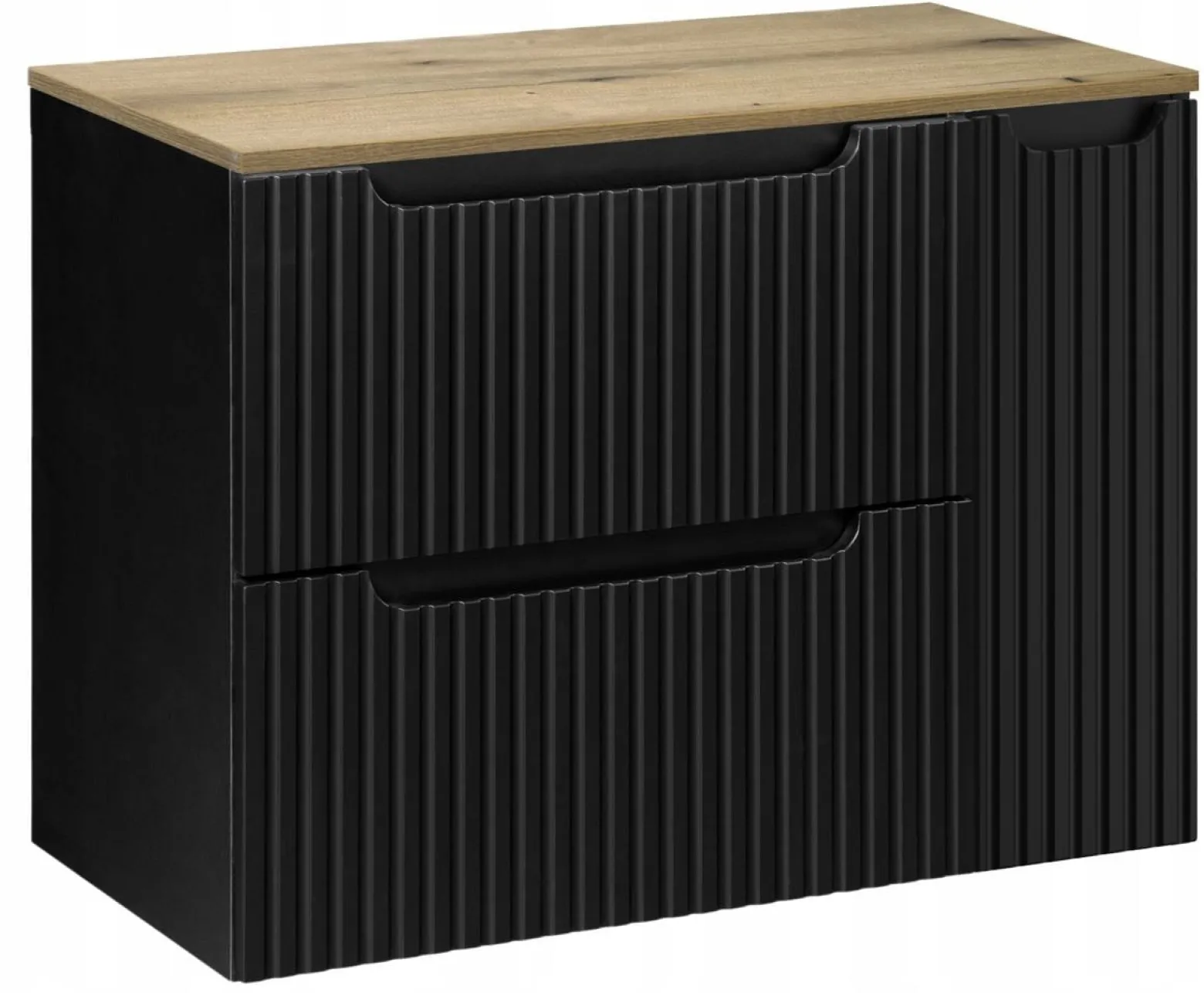 Szafka pod Umywalkę 80 cm z blatem RYFLE NOVA BLACK