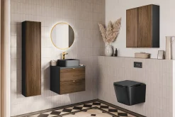 Szafka pod umywalkę z blatem 60cm TALIA CASELLA 82-60 DĄB / FREZOWANY FRONT