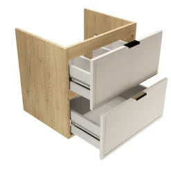 Szafka pod Umywalkę z Koszem 100cm Fronty Ramka Dąb Cremona/Kaszmir