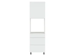 Szafka pod zabudowę piekarnika Top Line 2 60 cm lewa z szufladami cichy śnieżny super mat domyk