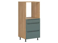 Szafka pod zabudowę piekarnika Iris 60 cm z szufladami cichy domyk zieleń boho