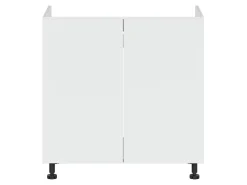 Szafka pod zlewozmywak Top Line 2 80 cm dwudrzwiowa śnieżny super mat