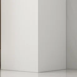 Szafka regał łazienkowy słupek biały z drzwiami 174 cm