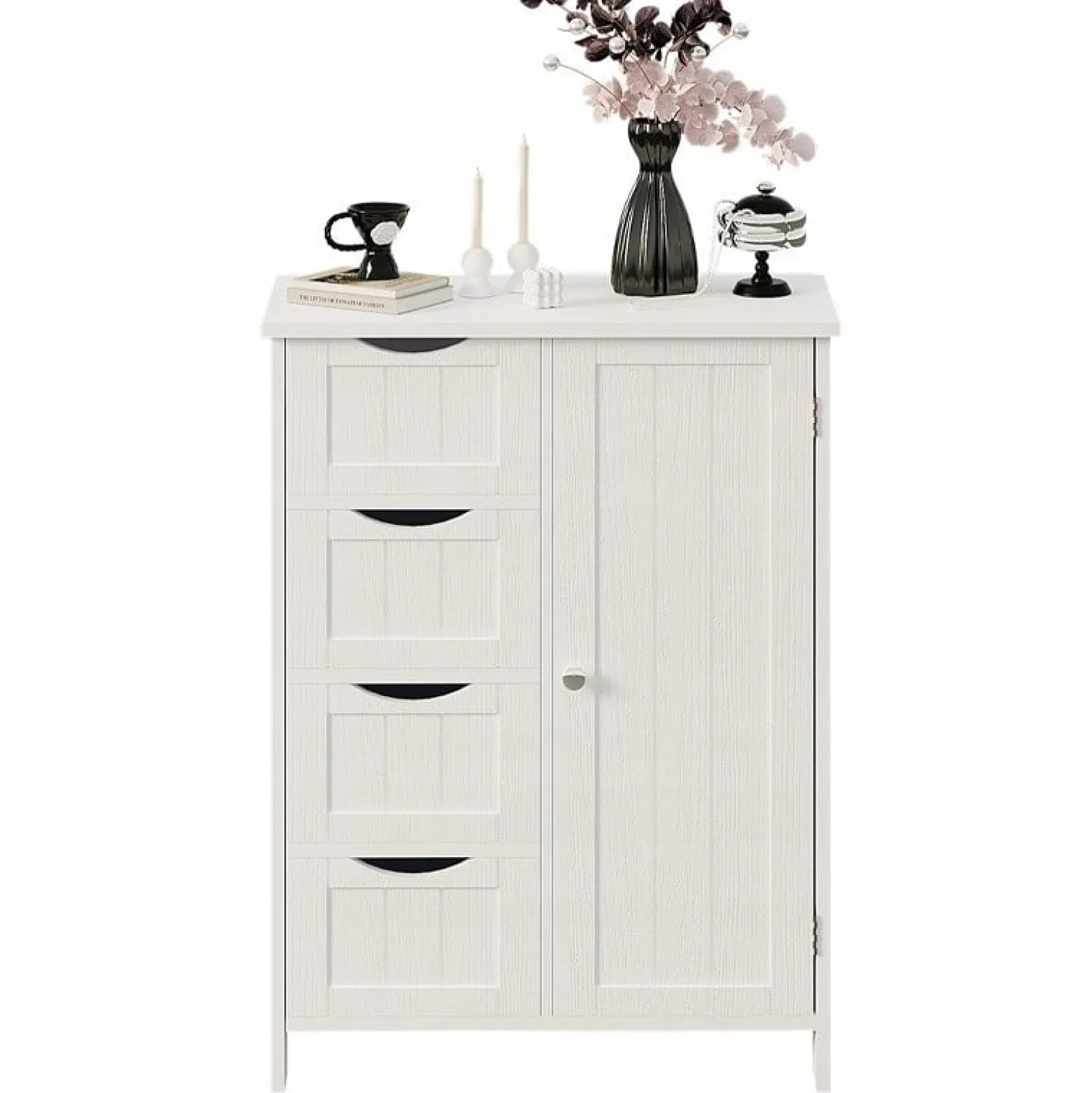 Szafka regał komoda łazienka przedpokój loft 3 szuflady biała wysoka 80 cm