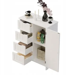 Szafka regał komoda łazienka przedpokój loft 3 szuflady biała wysoka 80 cm