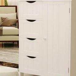 Szafka regał komoda łazienka przedpokój loft 3 szuflady biała wysoka 80 cm