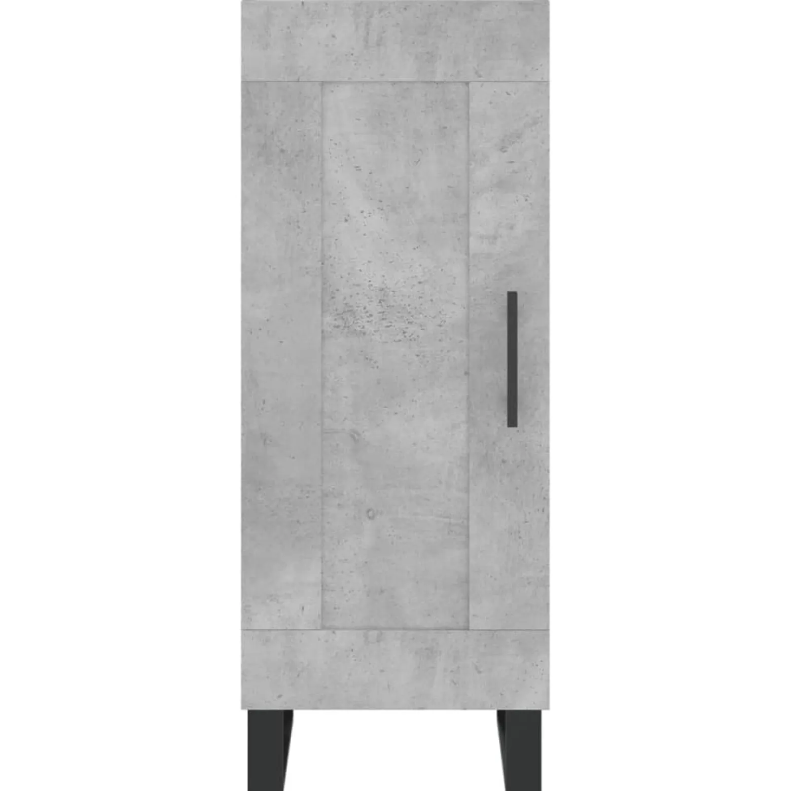 Szafka Regał Komoda Szara Beton z Drzwiami 34.5x34x180 cm do Salonu Pokoju