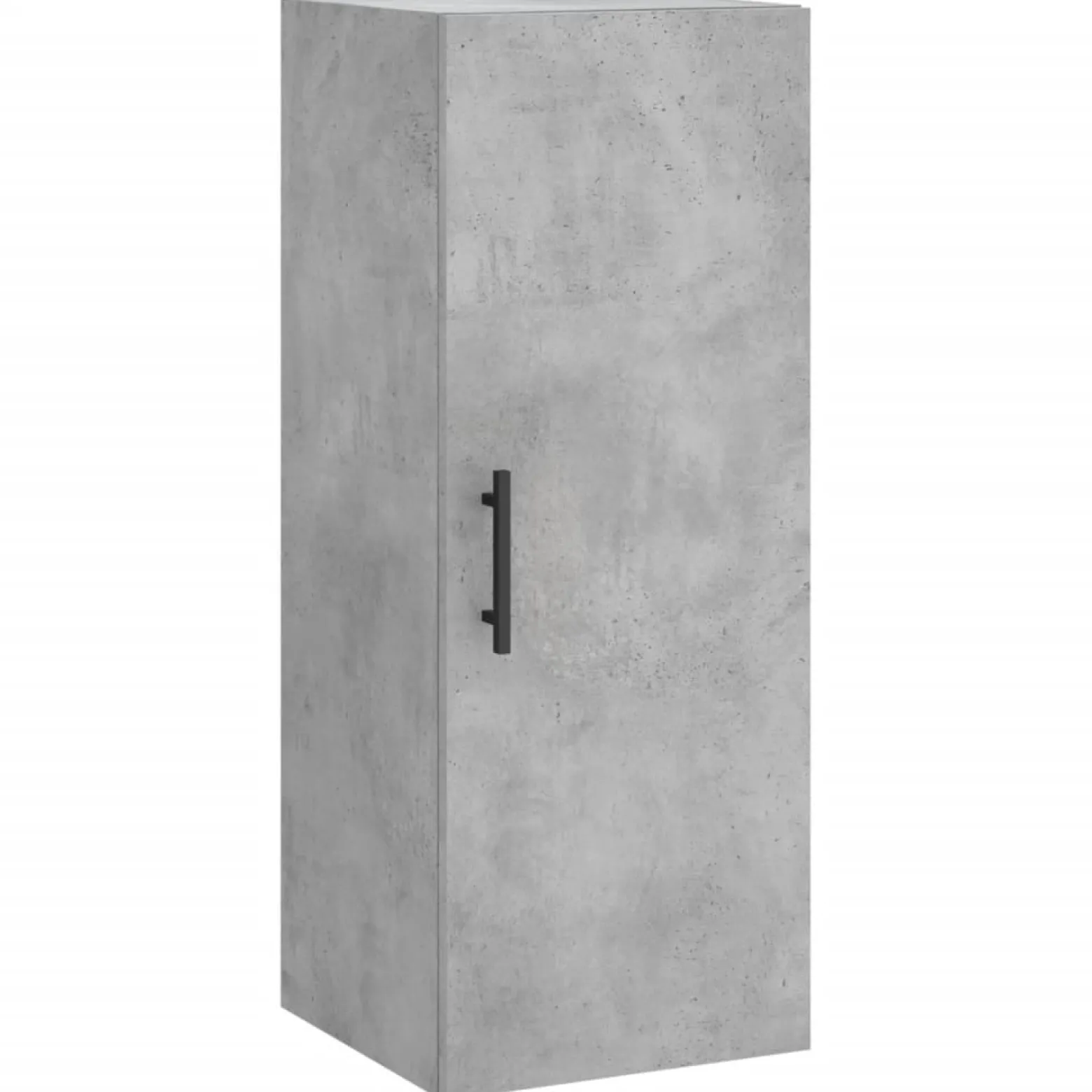 Szafka Regał Komoda Szara Beton z Drzwiami 34.5x34x180 cm do Salonu Pokoju