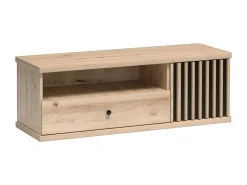 Szafka RTV 124 cm CALI C-7 lamele 1 szuflada 1 półka 1 drzwi dąb artisan