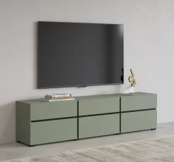 Szafka RTV 180 cm z szufladami CROSS zielony