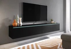 Szafka RTV DONNA 180 w kolorze czarny grafit