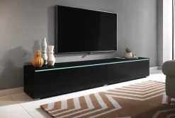 Szafka RTV DONNA 180 w kolorze czarny grafit