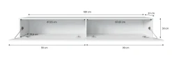 Szafka RTV DONNA 180 w kolorze czarny grafit