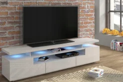 Szafka RTV EVA 180 biały mat / biały połysk