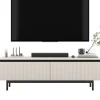 Szafka RTV Glamour Kaszmir mat Komoda RTV ryflowane fronty 140 cm Rama