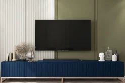 Szafka RTV Glamour Komoda RTV Granatowy MAT 300 cm