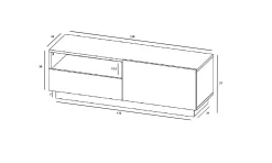 Szafka RTV komoda RTV Loft szuflada grafit MAT 120 cm
