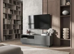 Szafka RTV komoda RTV Loft szuflada grafit MAT 120 cm