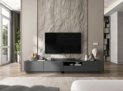 Szafka RTV komoda RTV Loft szuflada grafit MAT 120 cm