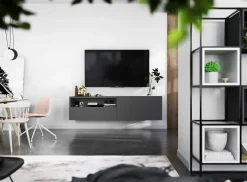 Szafka RTV komoda RTV Loft szuflada grafit MAT 120 cm