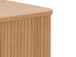 Szafka RTV Ligna 140 cm drzwi lamelowe, Oak lacquered