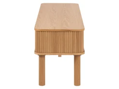 Szafka RTV Ligna 140 cm drzwi lamelowe, Oak lacquered