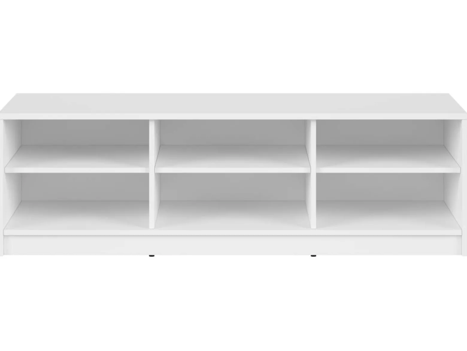 Szafka RTV Nepo Plus 138 cm z półkami biała
