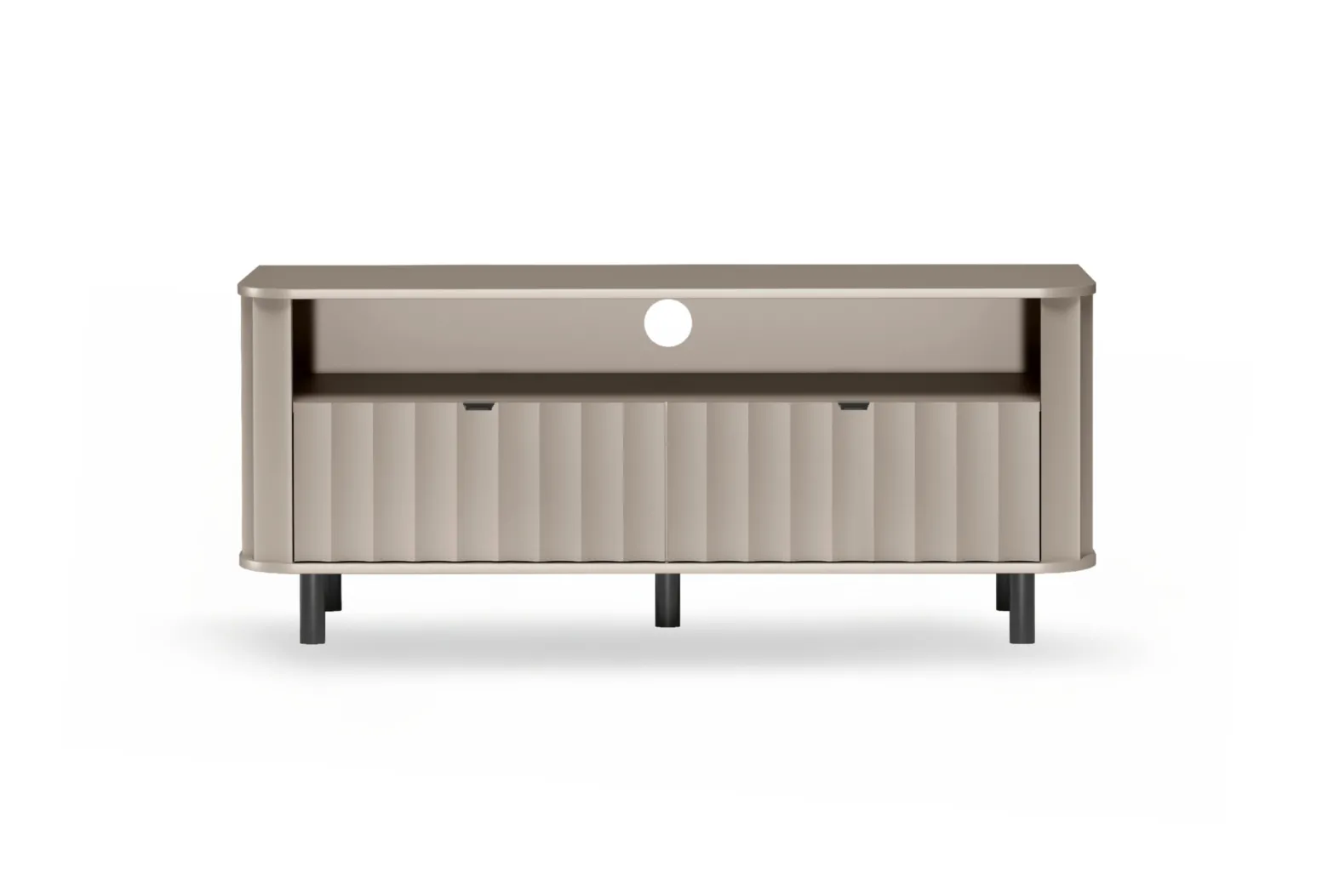 Szafka RTV NUVIA II clay grey 137 cm cichy domyk
