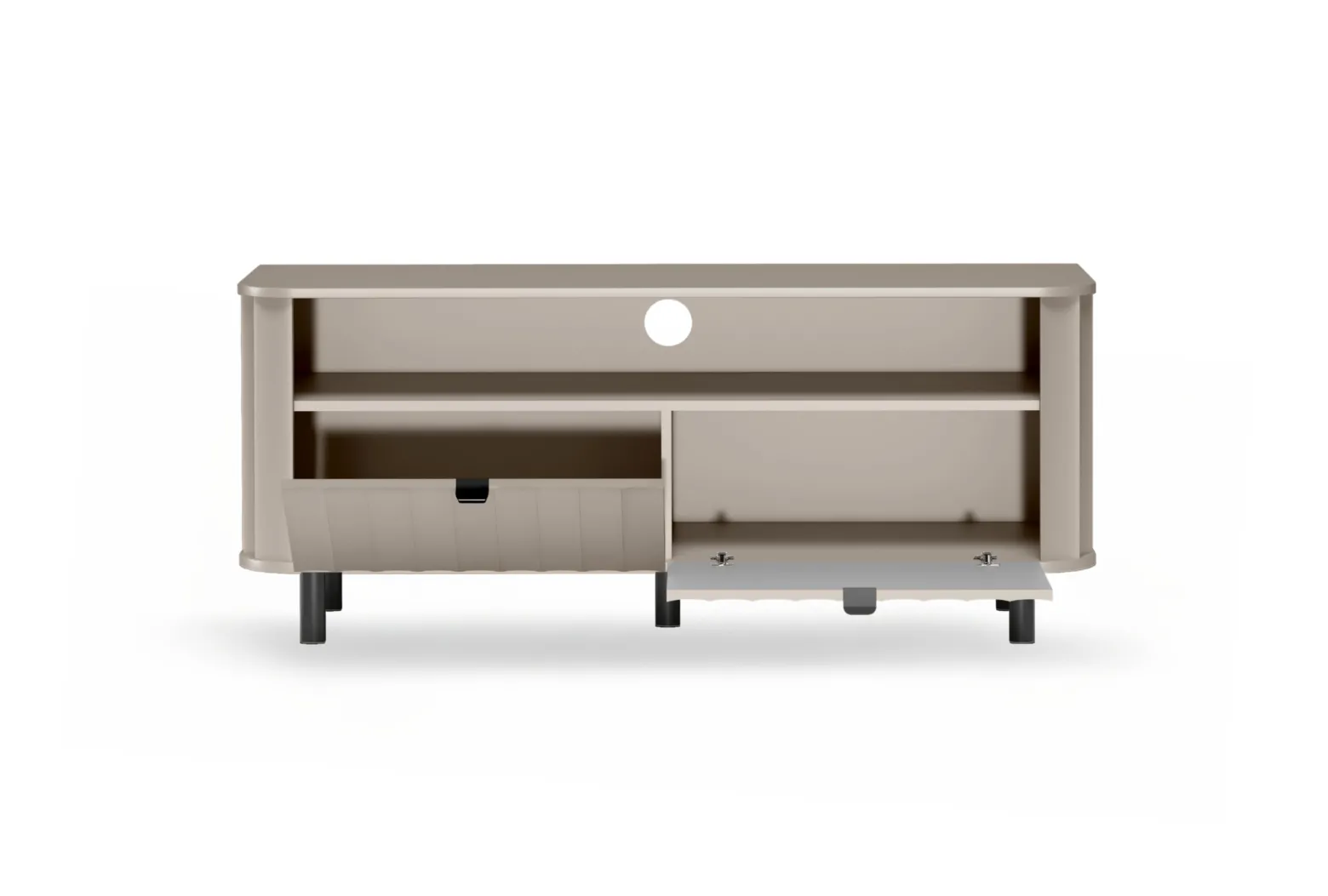 Szafka RTV NUVIA II clay grey 137 cm cichy domyk
