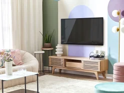 Szafka RTV półka telewizory do 60ʺ jasno brązowa
