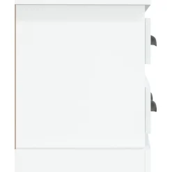 Szafka RTV Stolik Pod Telewizor Szafka Półka Biały Połysk 100x35.5x45 cm