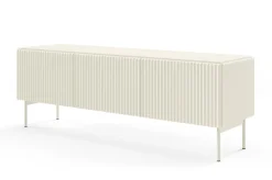 Szafka RTV trzydrzwiowa elegancka TUTTI 147 cm kaszmirowa z uchylną klapą