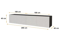 Szafka RTV z frezowanymi frontami wisząca ZENO-W - 2x100x40x40 cm - Biały