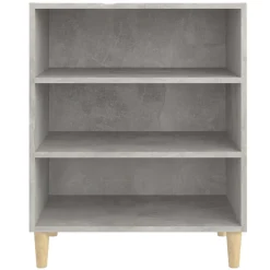 Szafka Szara Beton z Półkami 57x35x70 cm do Salonu Pokoju Sypialni