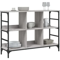 Szafka Szara Dąb Sonoma 102x32x73.5 cm do Salonu Pokoju Sypialni