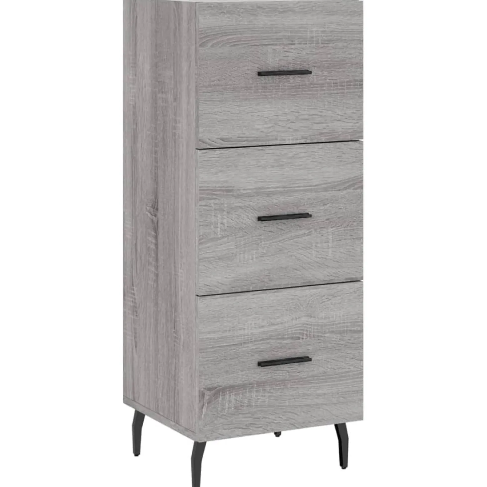 Szafka Szara Dąb Sonoma z Drzwiami Szklanymi 34.5x34x180 cm