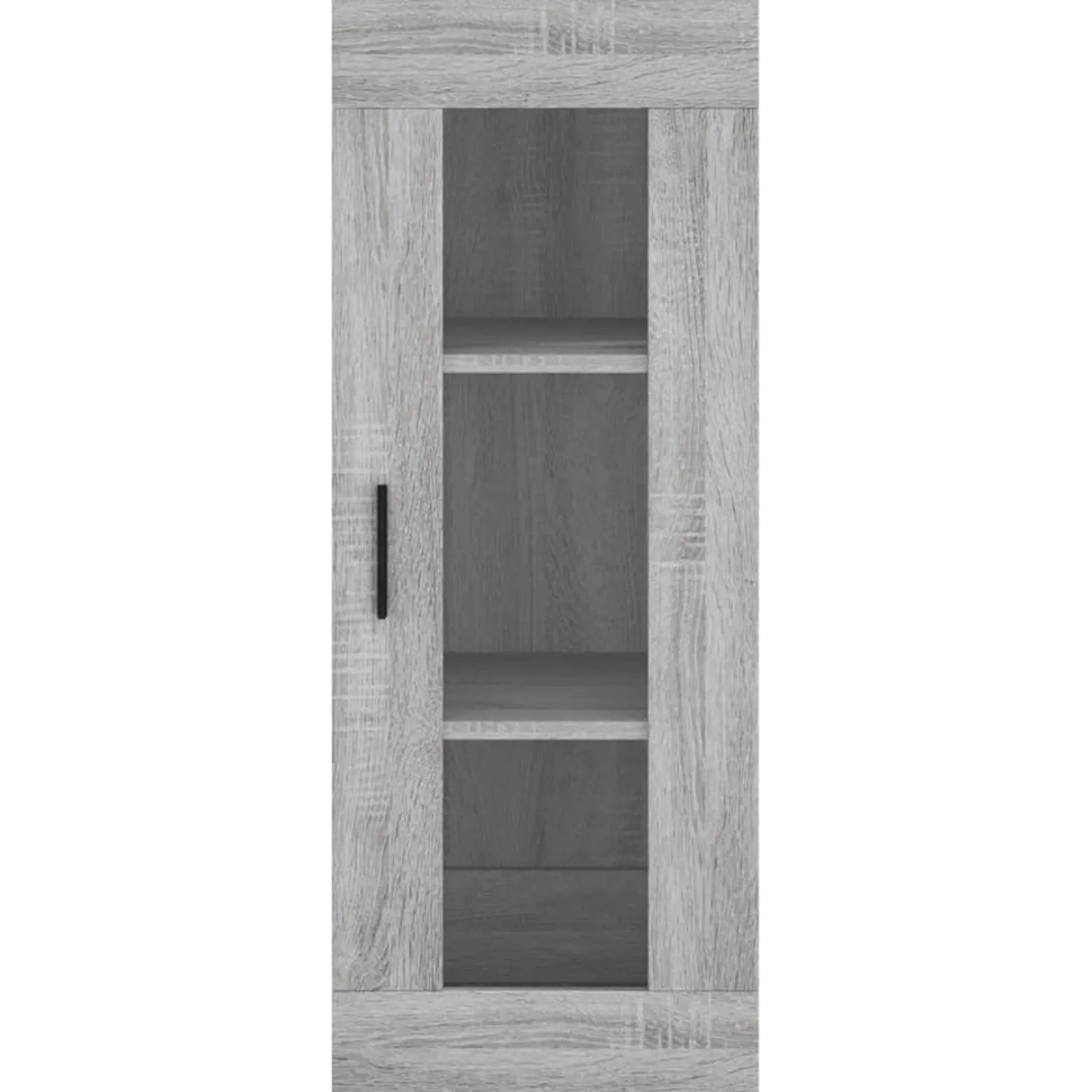 Szafka Szara Dąb Sonoma z Drzwiami Szklanymi 34.5x34x180 cm