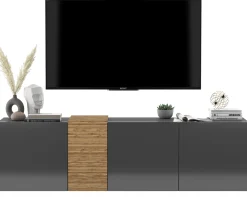 Szafka wisząca RTV Loft Industrialna połysk 160cm