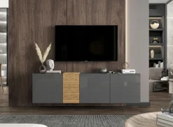 Szafka wisząca RTV Loft Industrialna połysk 160cm
