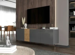 Szafka wisząca RTV Loft Industrialna połysk 160cm
