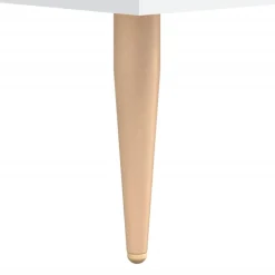 Szafka Witrynka Biała z Drzwiami 69.5x34x180 cm do Salonu Pokoju