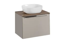 Szafka z Umywalką Santa Fe Taupe 60cm z Umywalką Nablatową Smile