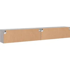 Szafki TV z LED 2 szt. szary dąb sonoma 100x30x30 cm