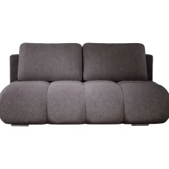 Szara sofa z funkcją spania i pojemnikiem pikowana MISTY boucle