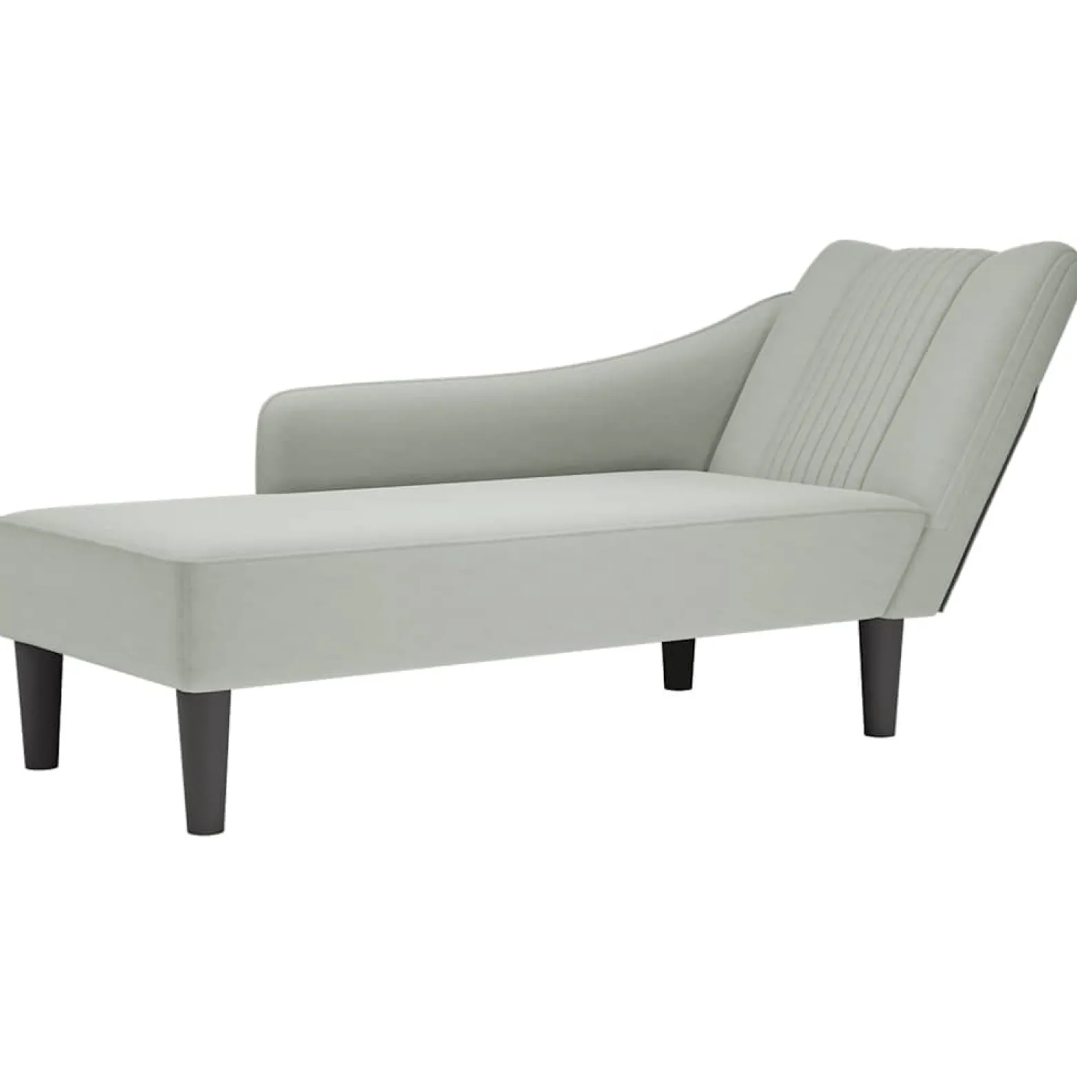 Szezlong Szary Tapicerowany Leżanka Sofa Fotel Łóżko Aksamit