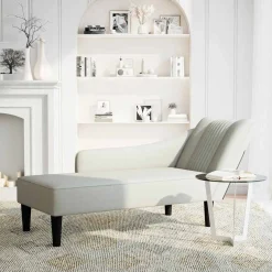 Szezlong Szary Tapicerowany Leżanka Sofa Fotel Łóżko Aksamit