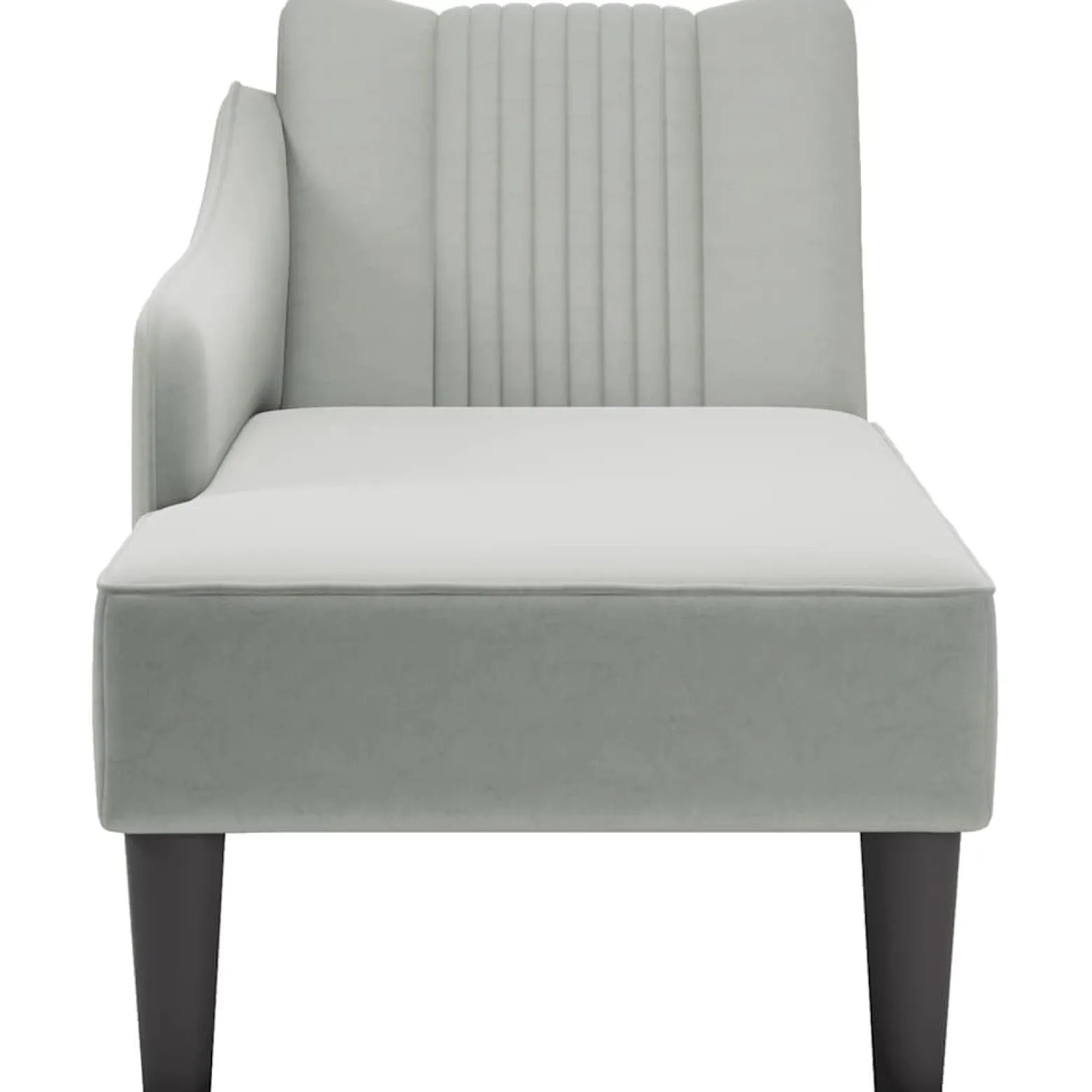 Szezlong Szary Tapicerowany Leżanka Sofa Fotel Łóżko Aksamit
