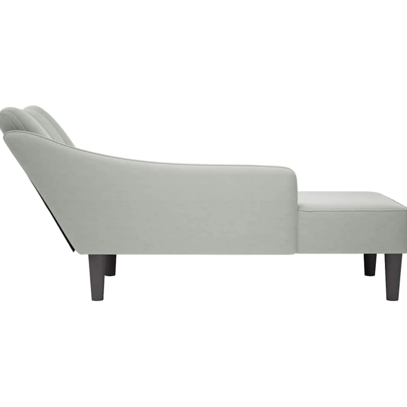 Szezlong Szary Tapicerowany Leżanka Sofa Fotel Łóżko Aksamit
